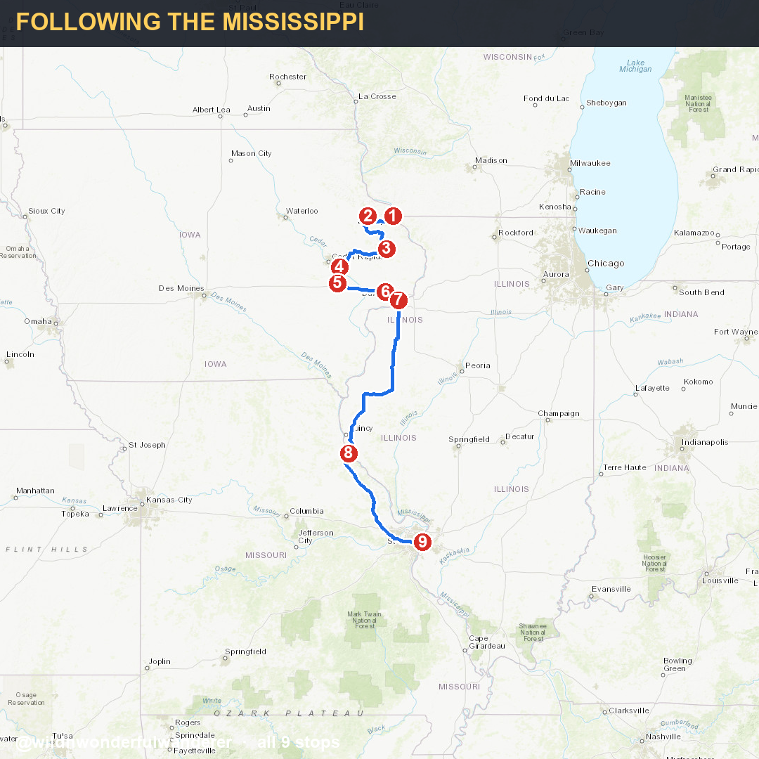 Map thumbnail for the Following the Mississippi route