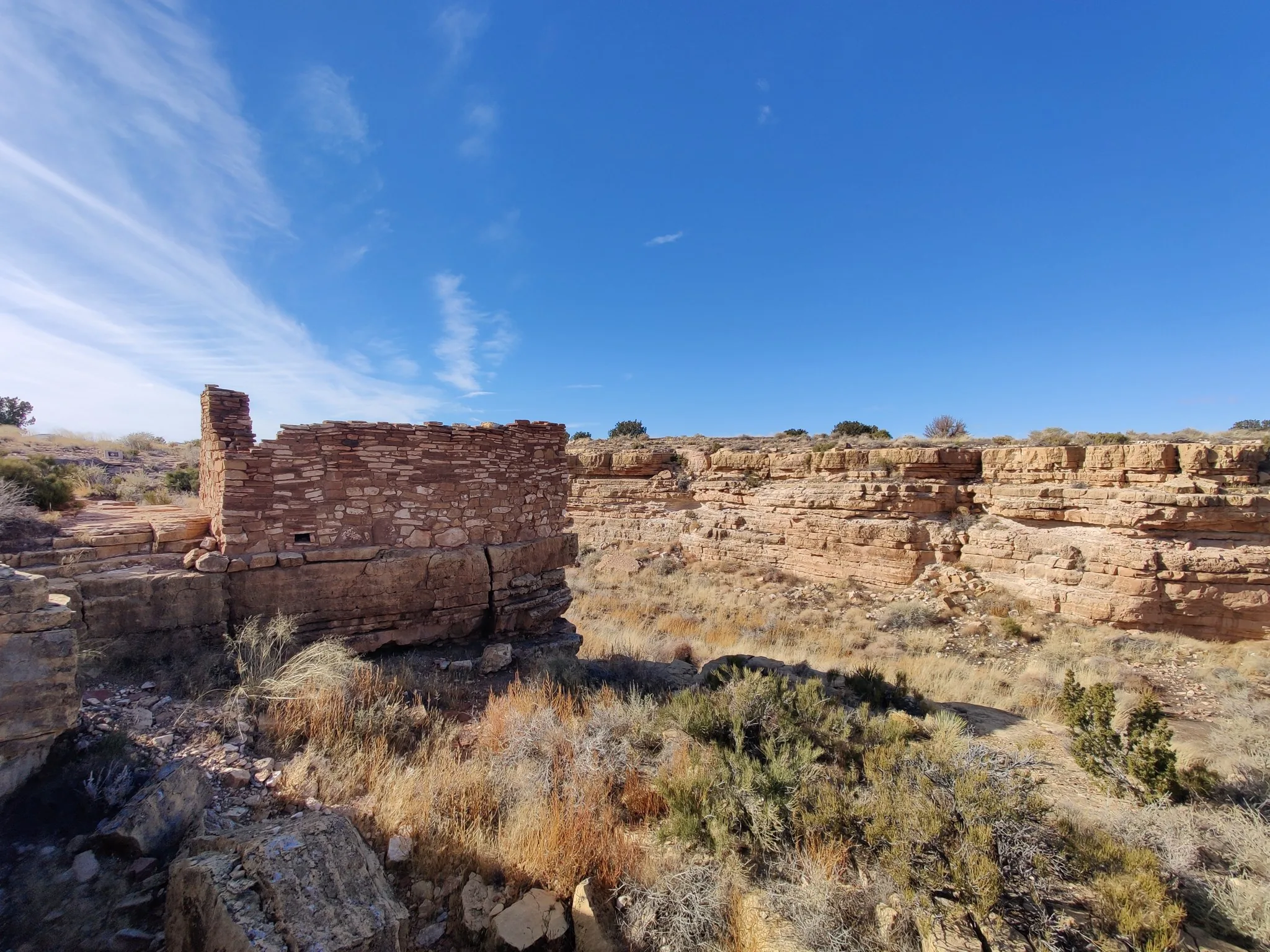 High-desert stone ruins along the route — the kind of stop the gear list is built for
